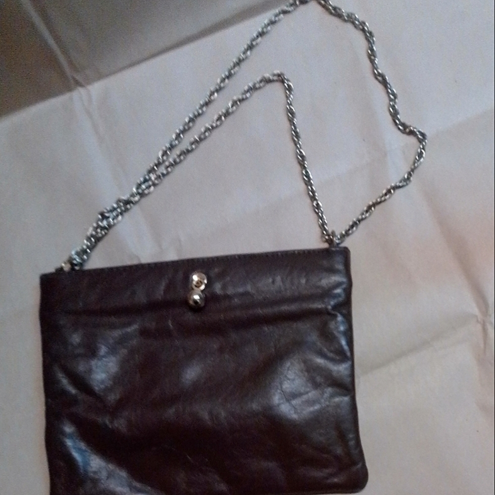 Brown leather purse small bag